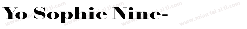Yo Sophie Nine字体转换